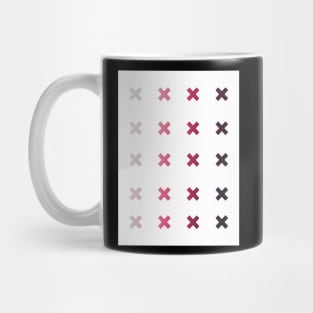 Grey to Maroon Colour Gradient X Artwork Mug